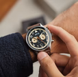 hawker hurricane carey dual time black / leather hawker hurricane carey dual time black / leather