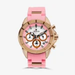 ladies rosegold case chronomaster with silicon strap | dial